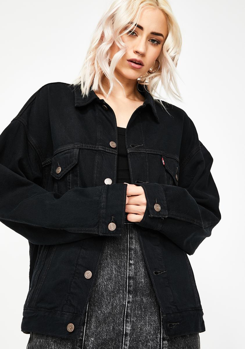 Levis Black Scorpio Dad Trucker Jacket – Dolls Kill