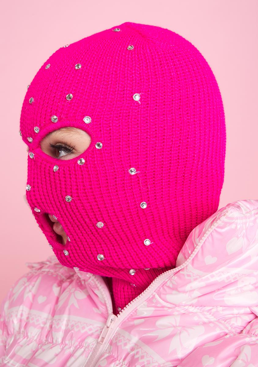 hot pink ski mask