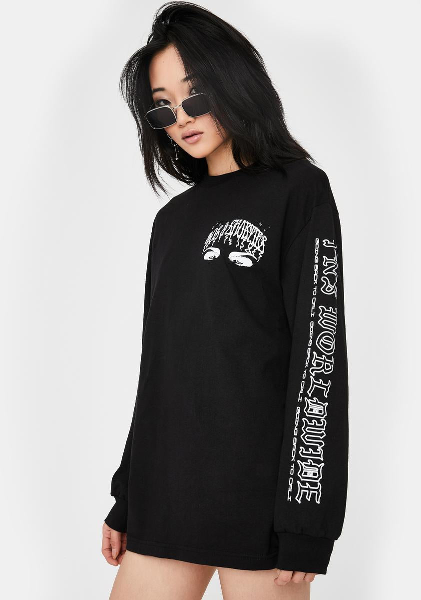 Angel Eyes Graphic Long Sleeve – Dolls Kill