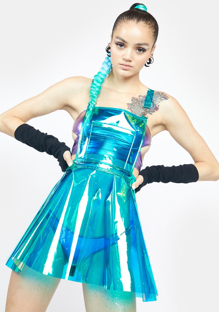 Blue Holographic Dress | vlr.eng.br