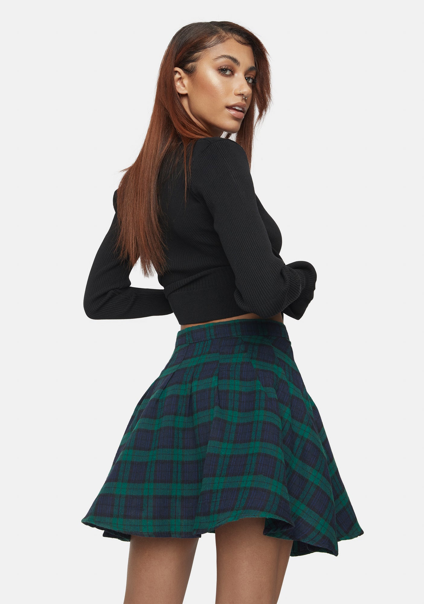 Emily Plaid Pleated Skirt – Dolls Kill