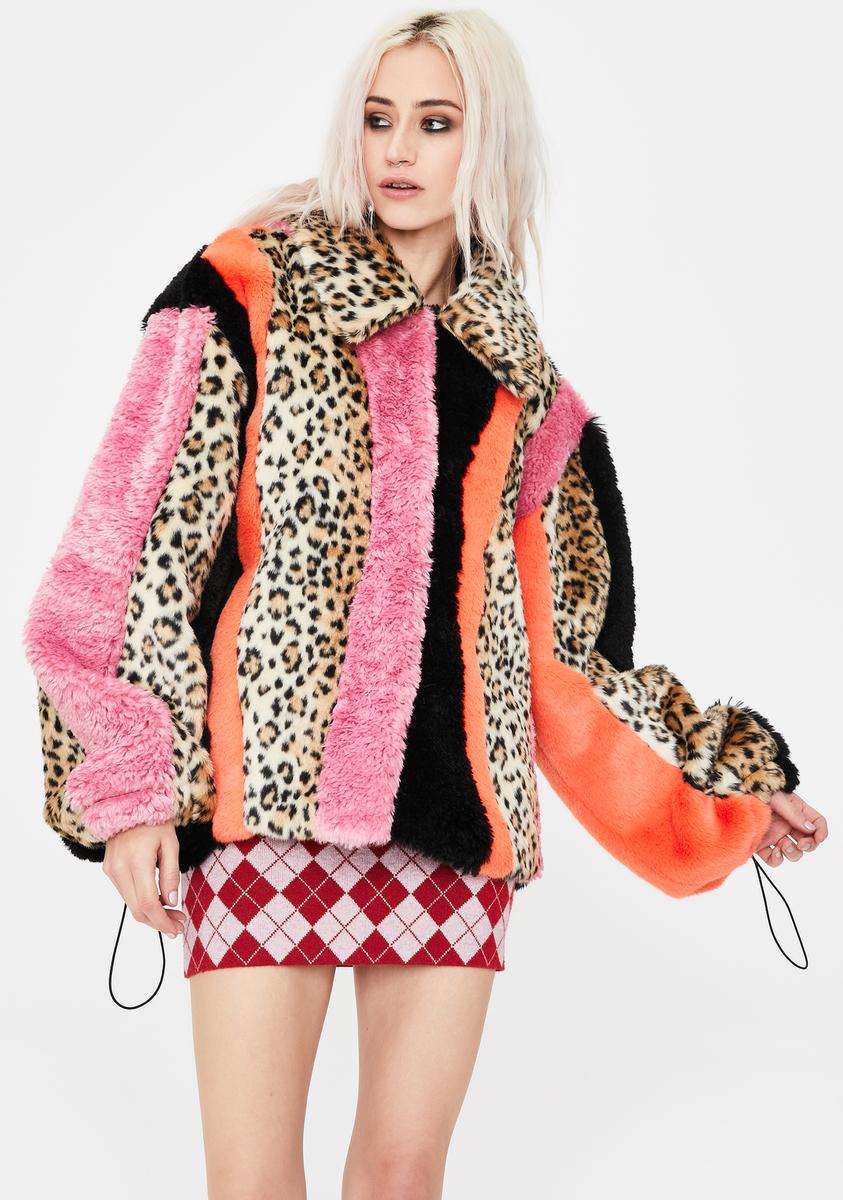 dolls kill leopard coat