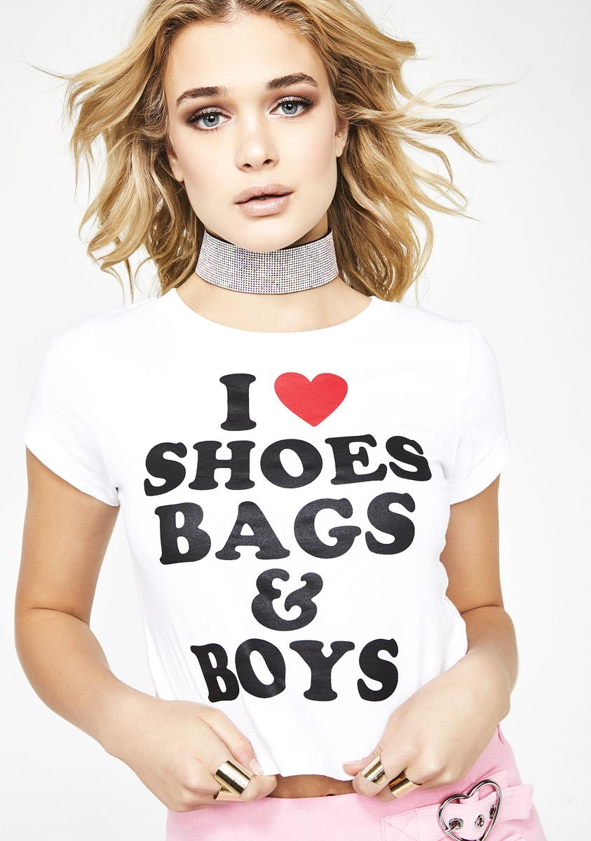 Sugar Thrillz I Love Shoes Bags & Boys Baby Tee – Dolls Kill