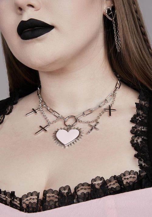 Emo Layered Chain Choker Collar Necklace