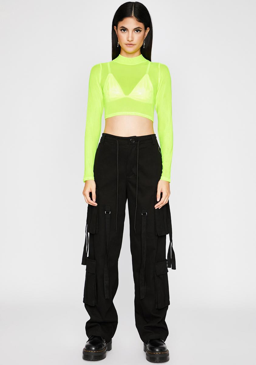 Slime Dime Sheer Crop Top – Dolls Kill