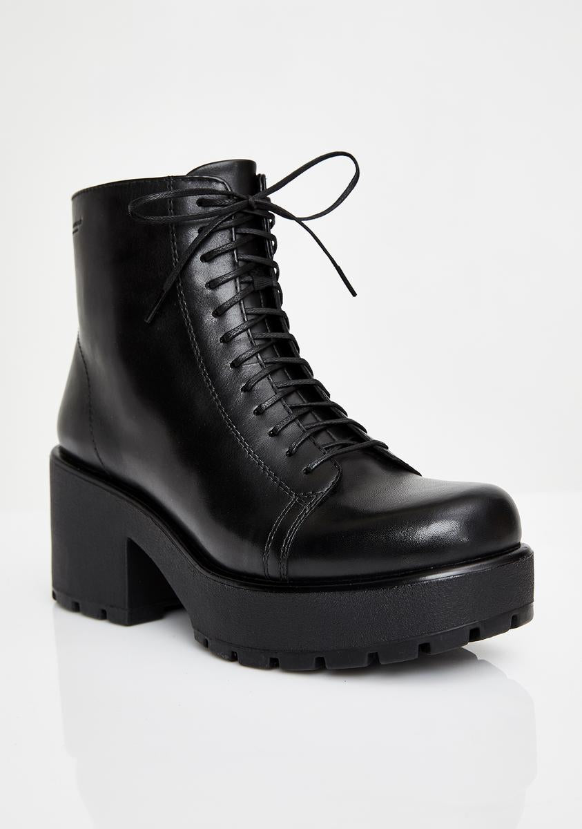Jeg regner med dele Give VAGABOND SHOEMAKERS Dioon Lace Up Leather Boots – Dolls Kill