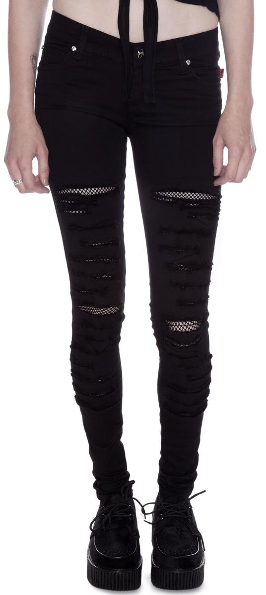 Tear It Up Fishnet Jeans – Dolls Kill