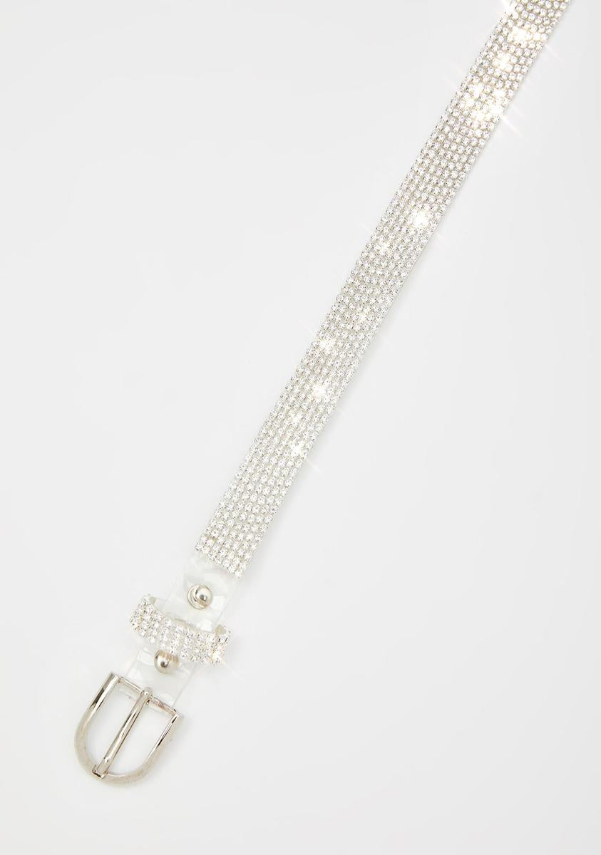 Clearly Cute Rhinestone Belt – Dolls Kill