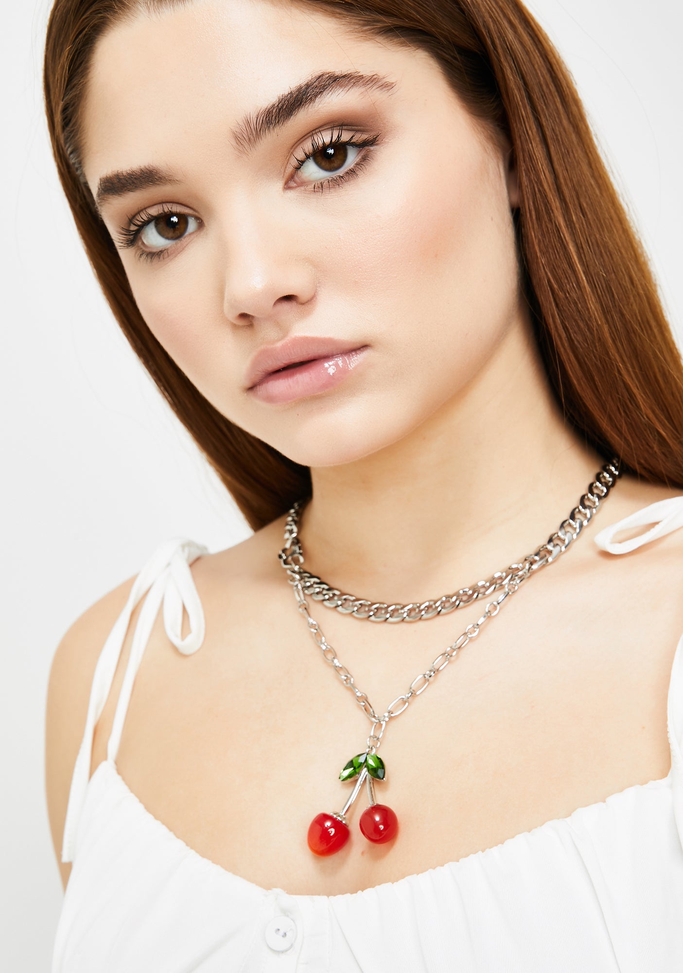 I Want Cherries Chain Necklace – Dolls Kill