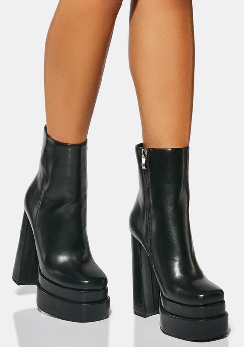 Mateo Patent Platform Boots