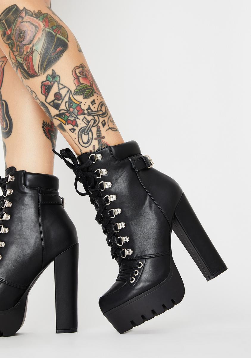 Wicked Intentions Heeled Booties – Dolls Kill