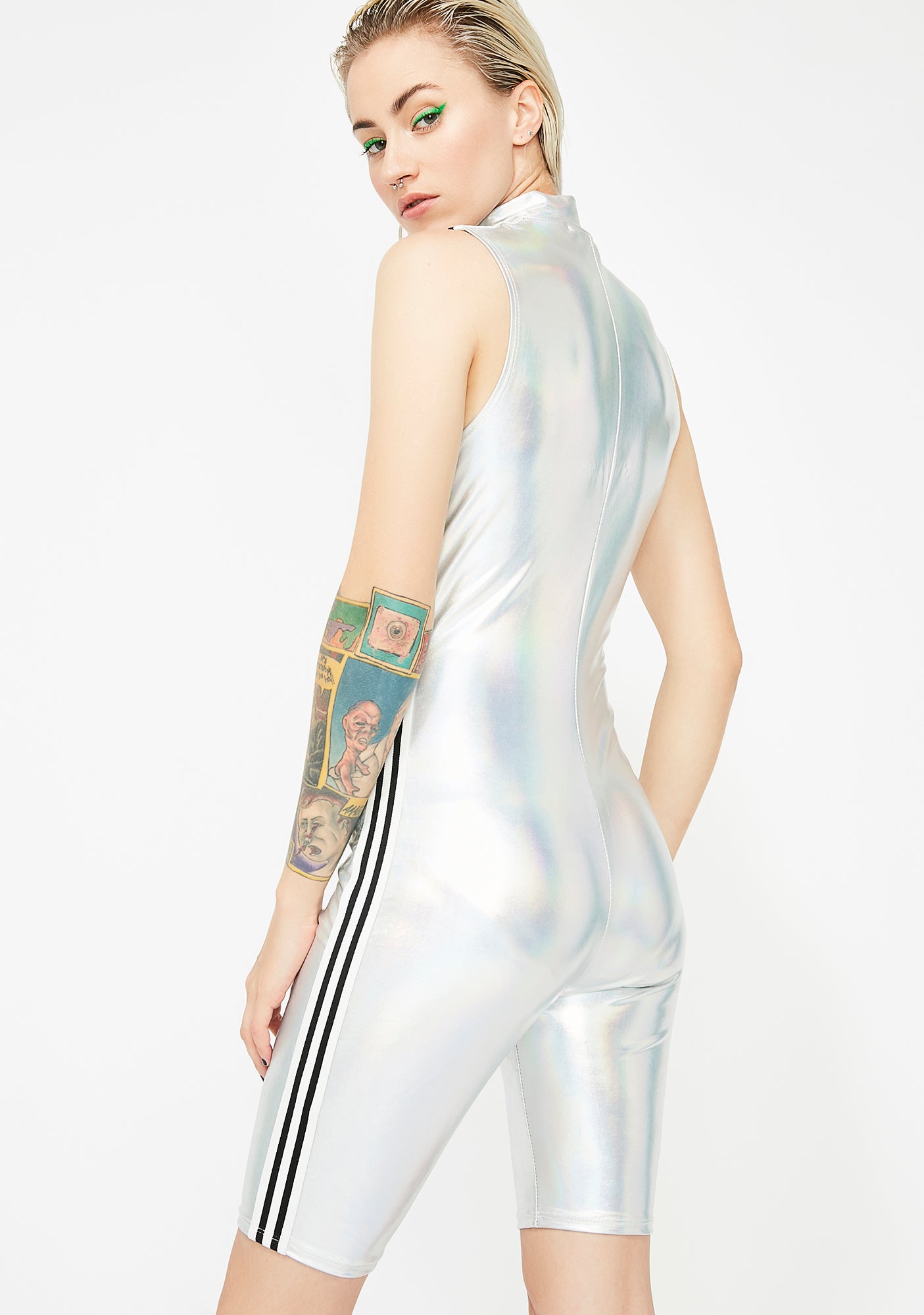 Cosmic Gamez Hologram Romper – Dolls Kill