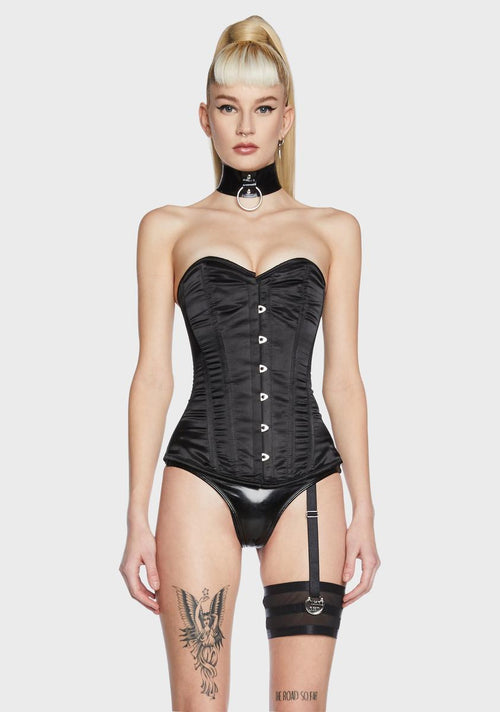 Daisy Corsets Lavish Wet Look Over Bust Corset