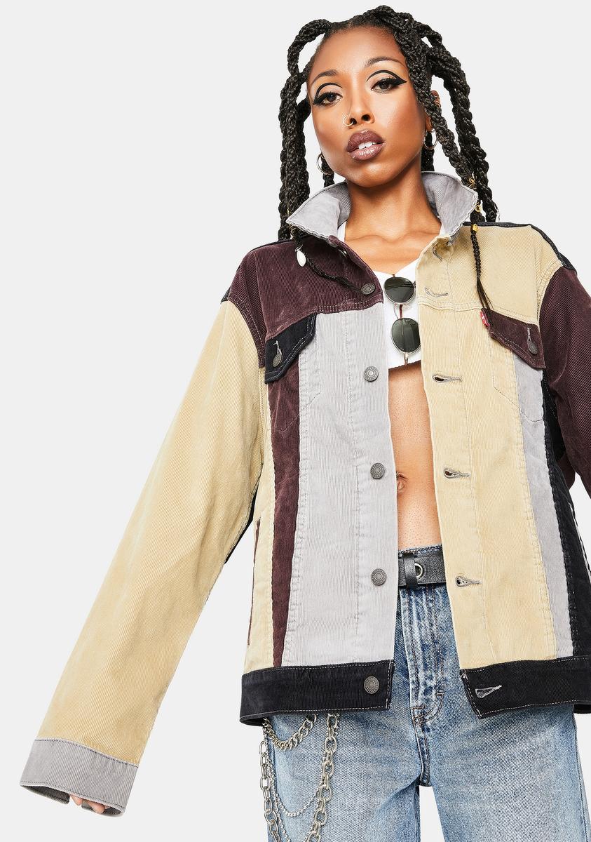 Levis Color Block Cord Trucker Jacket – Dolls Kill