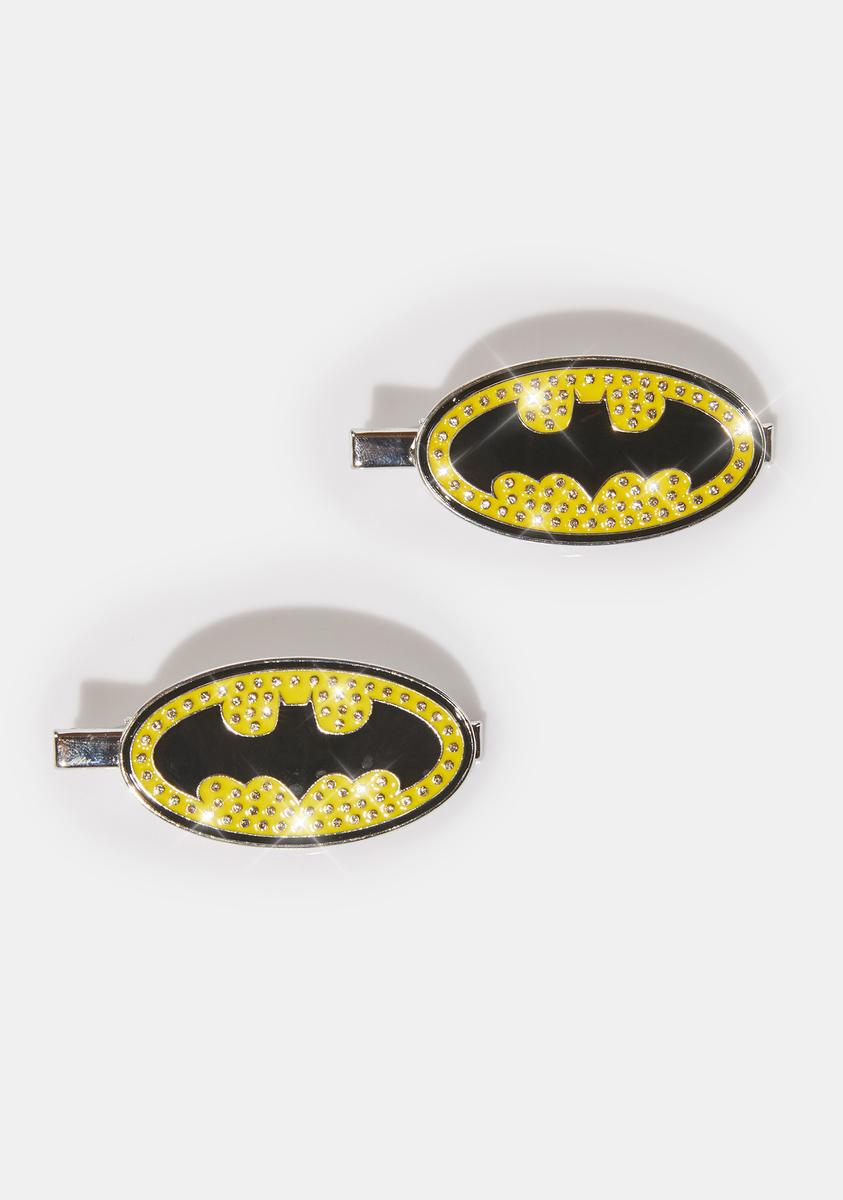 Dolls Kill x DC Comics Rhinestone Batman Hair Clips - Multi