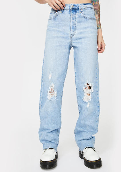 Levis Tango Swing Ribcage Straight Leg Denim Jeans – Dolls Kill