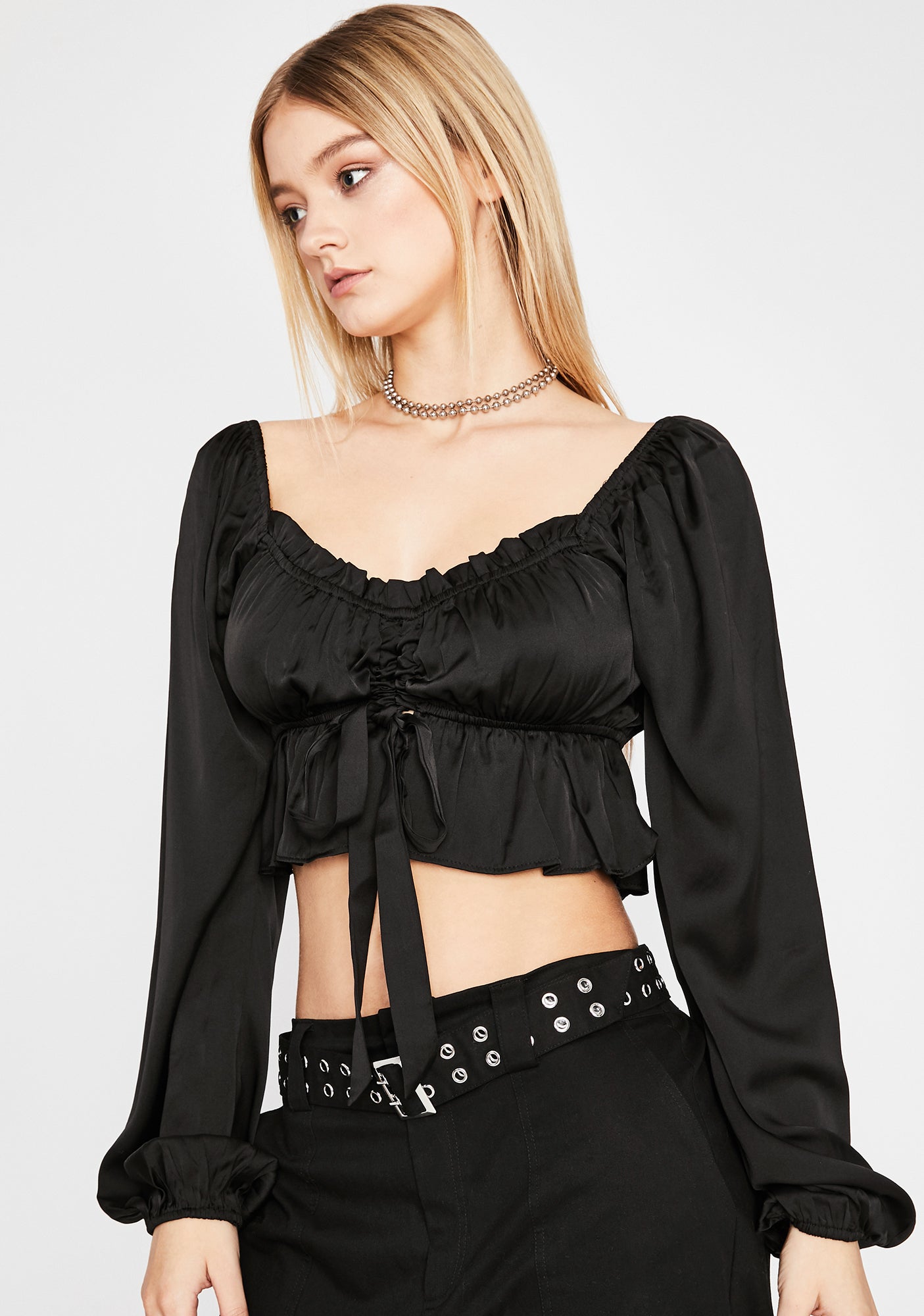 Fast Flirt Crop Blouse – Dolls Kill