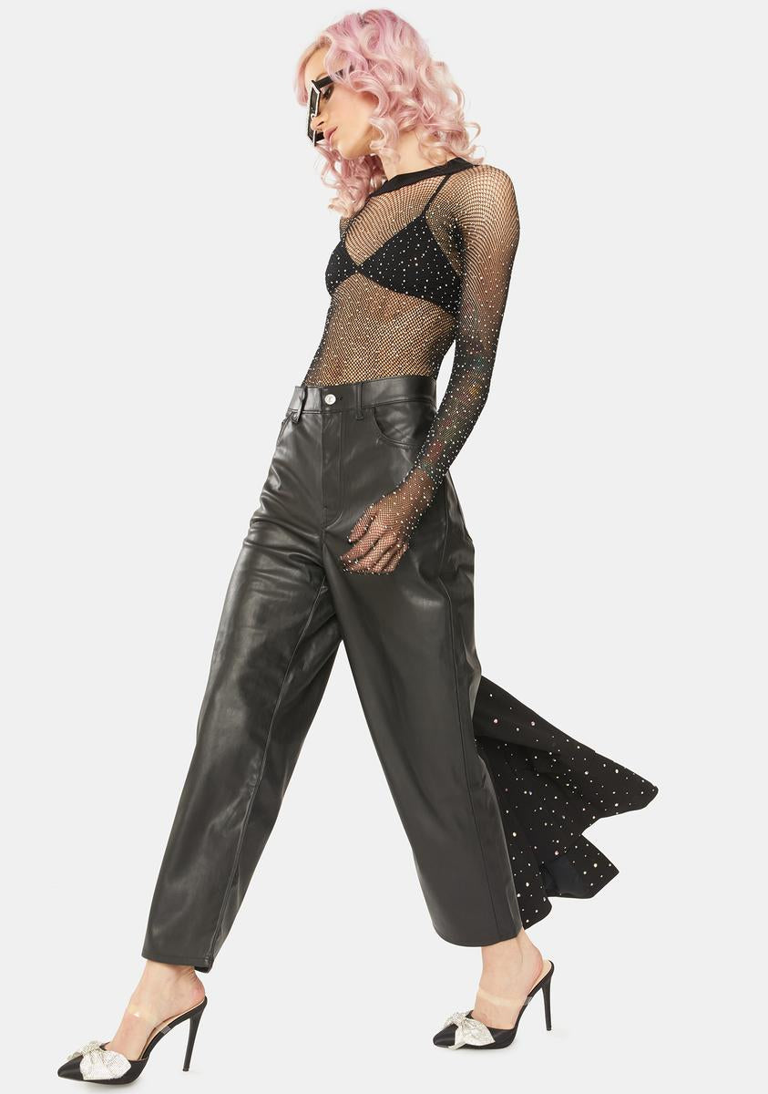 Levis Night Faux Leather Ribcage Pants – Dolls Kill