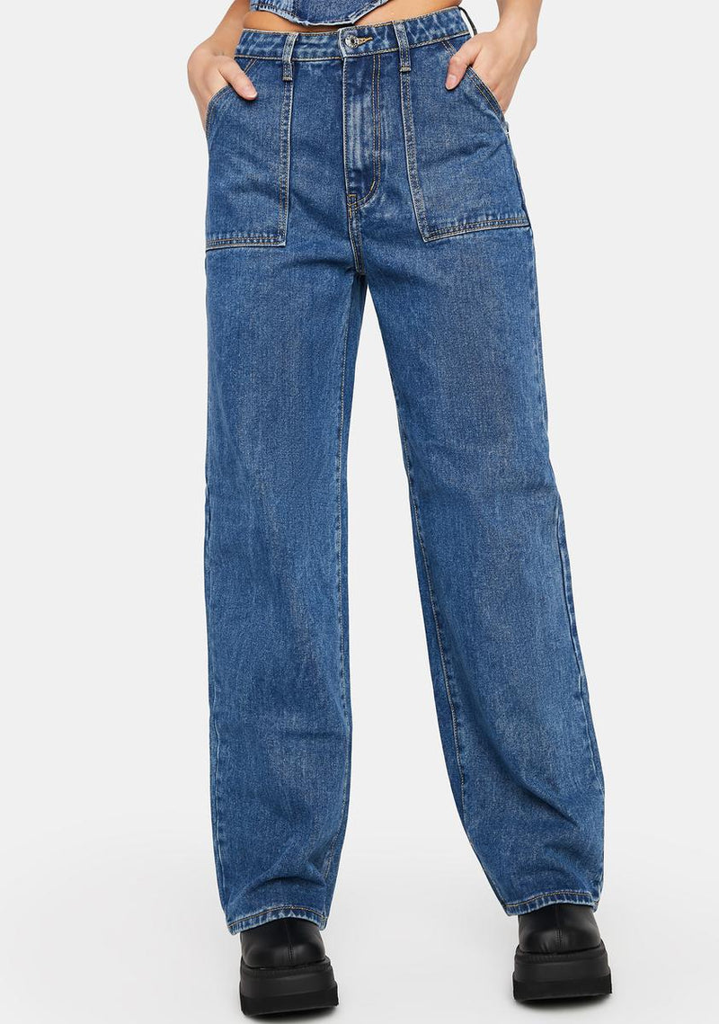 High Rise Baggy Jeans