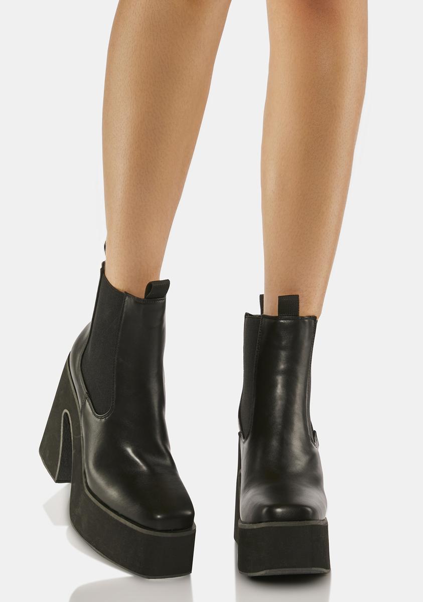 koi black parva platform chelsea boots