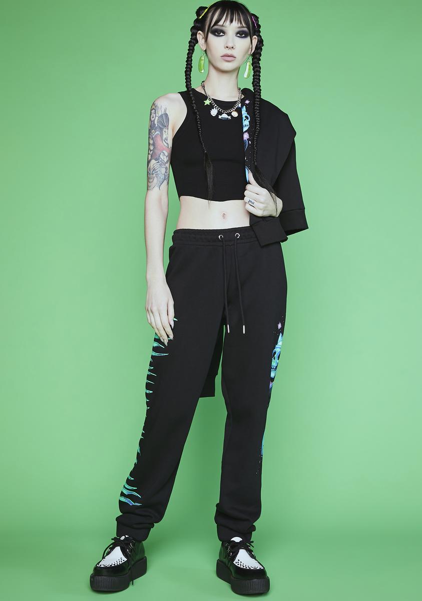 Dolls Kill x Rick & Morty Skull Graphic Terry Cloth Jogger Sweatpants ...