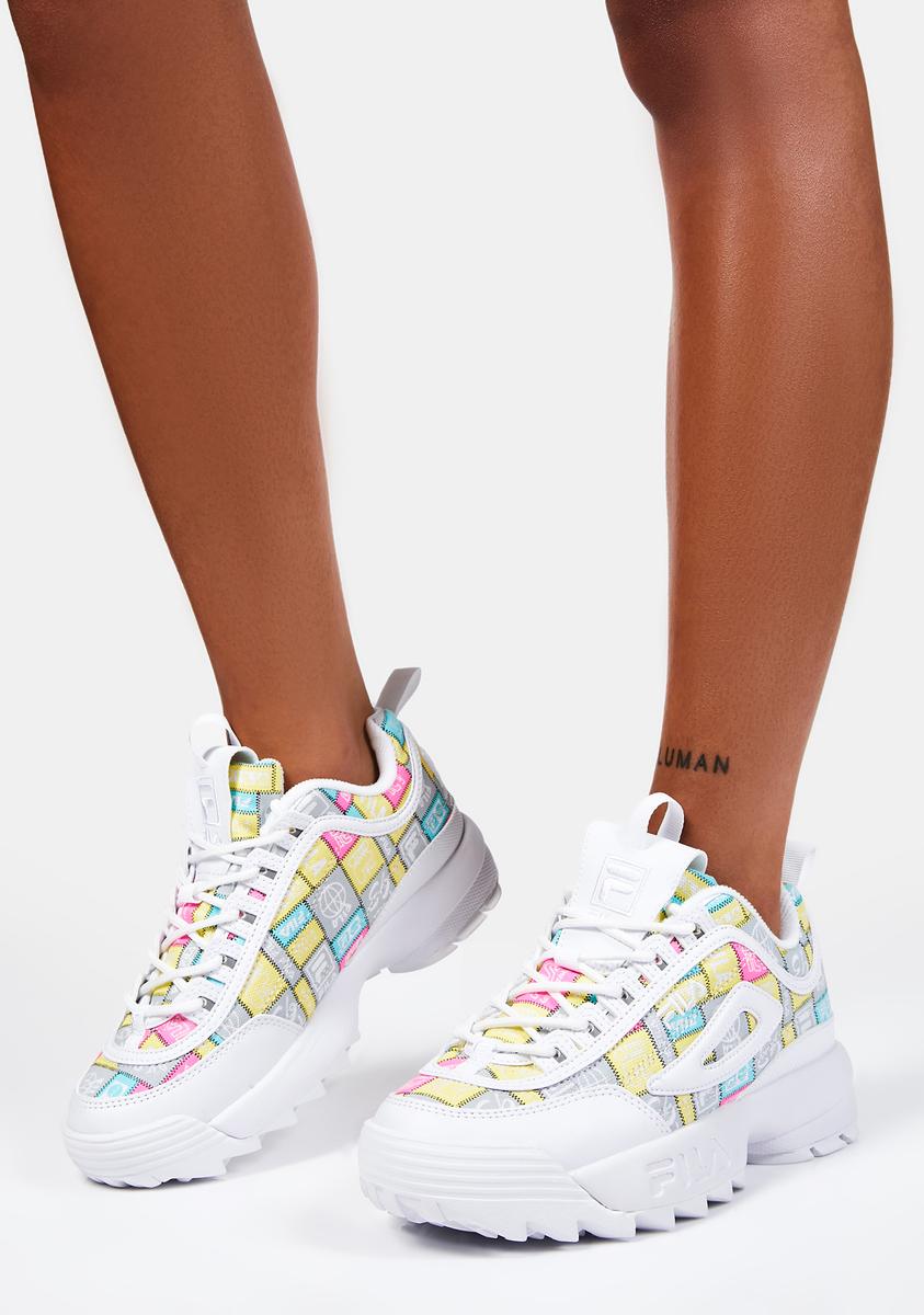 Fila Pastel Disruptor II Patchwork Sneakers – Dolls Kill