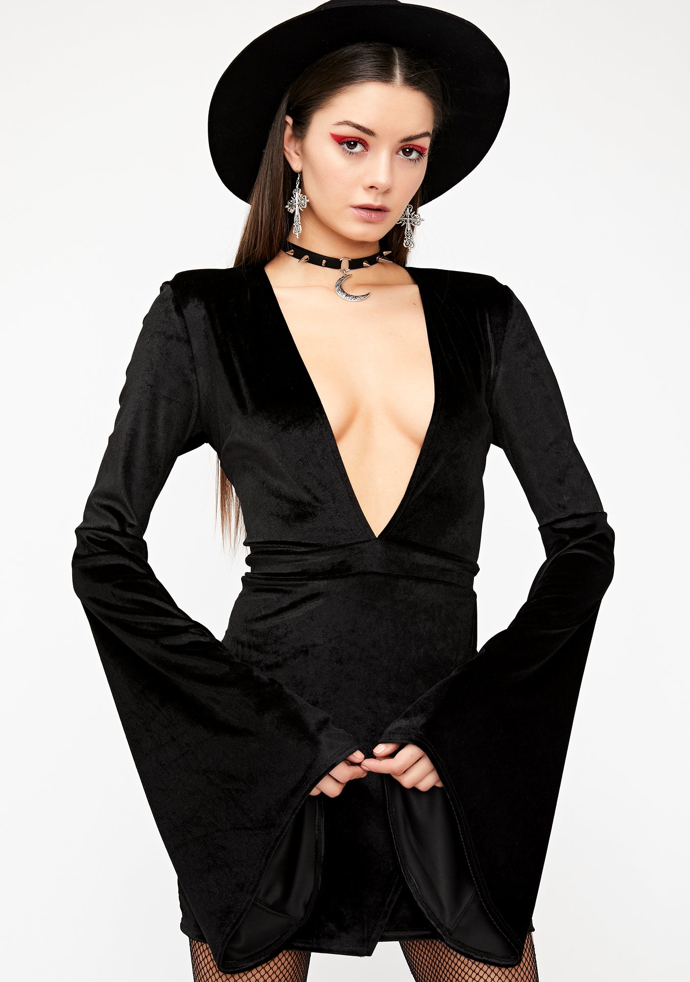 Wicked Thoughts Velvet Dress – Dolls Kill