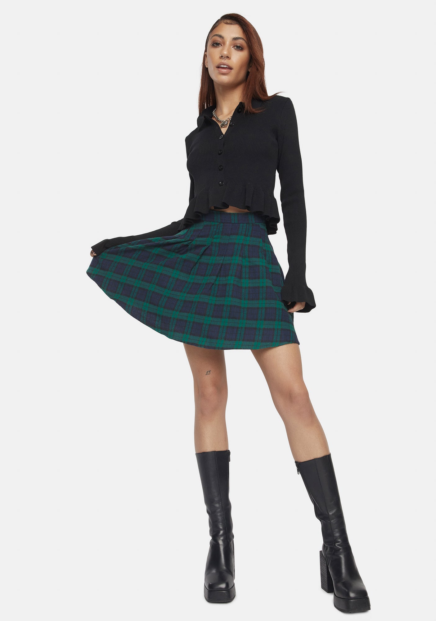 Emily Plaid Pleated Skirt – Dolls Kill