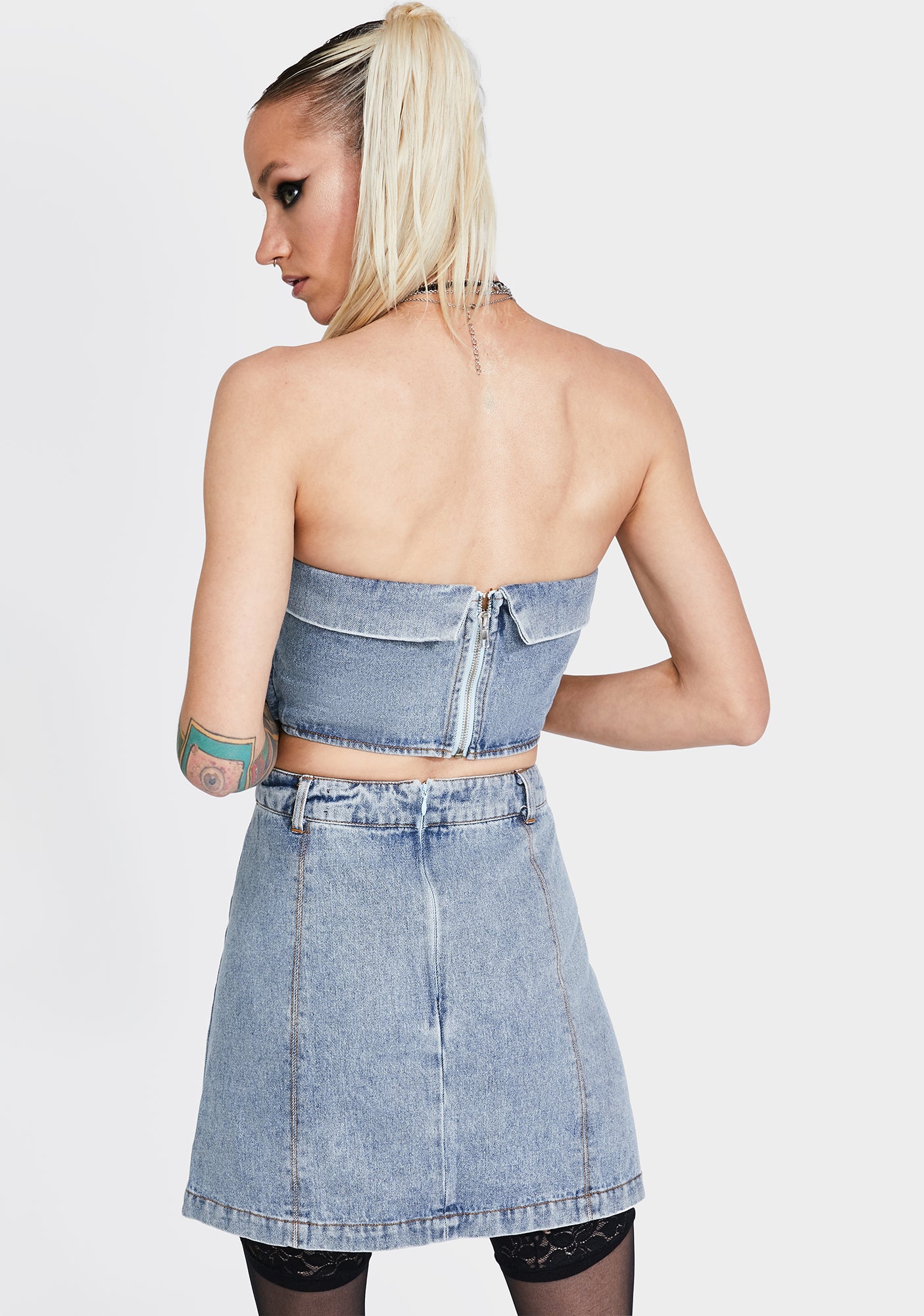 Daria Denim Tube Top – Dolls Kill