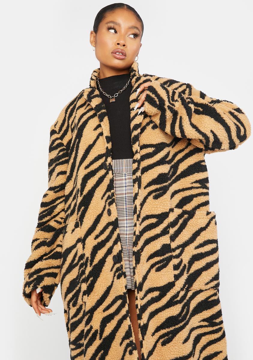 Wesc Tiger Sherpa Overcoat – Dolls Kill