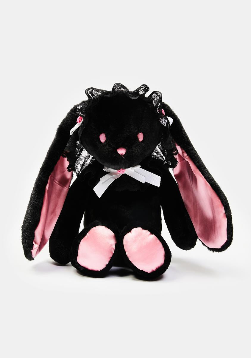 black bunny plush