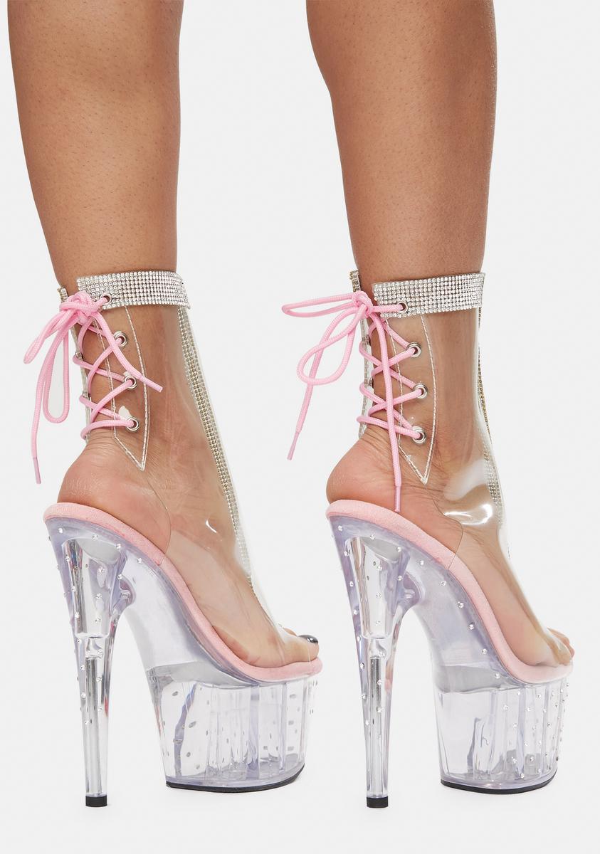 pleaser clear boots