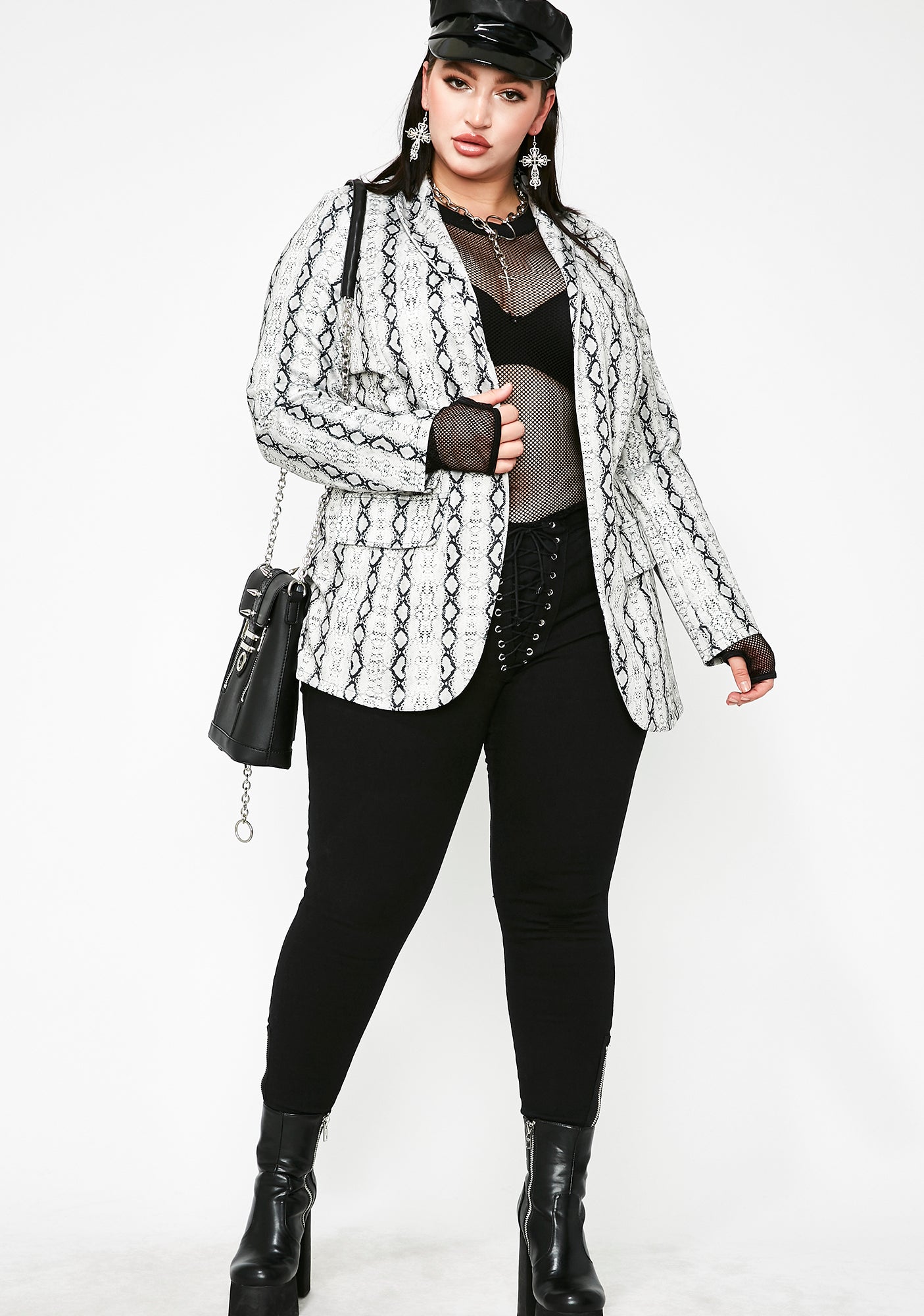 Miss Toxic Bite Snake Print Blazer – Dolls Kill