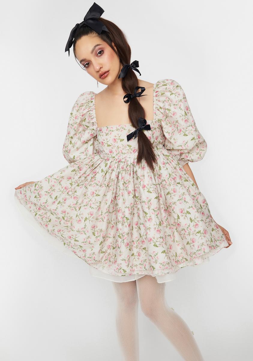 Selkie The Heritage Rose Puff Dress – Dolls Kill