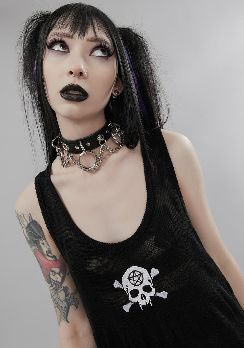 Ring & Draped Chain Choker – Dolls Kill