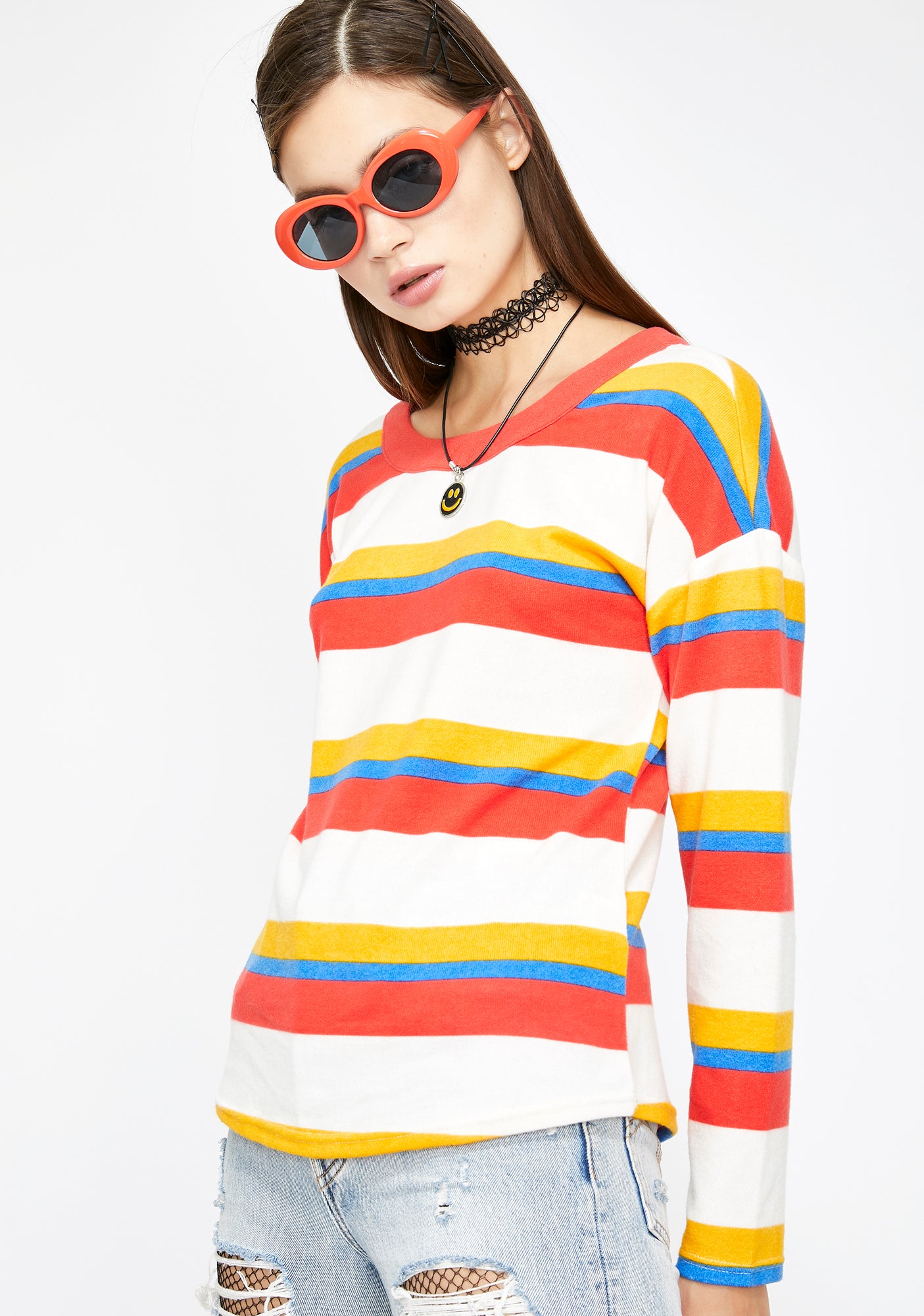 Jubilant Emotion Stripe Sweater – Dolls Kill