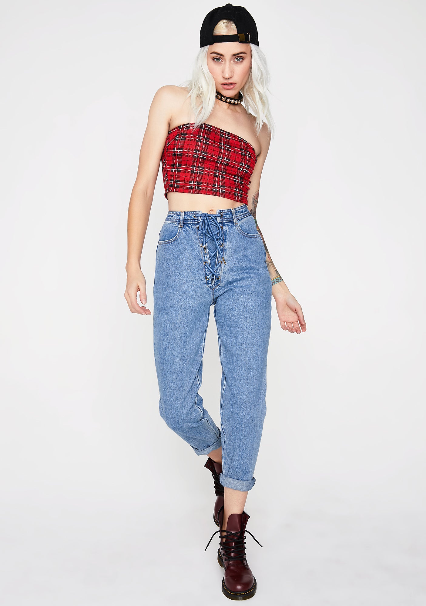 Throwback Lace-Up Jeans – Dolls Kill