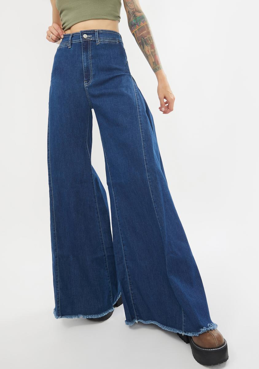 Free People Santa Cruz Wide Leg Jeans#N# – Dolls Kill