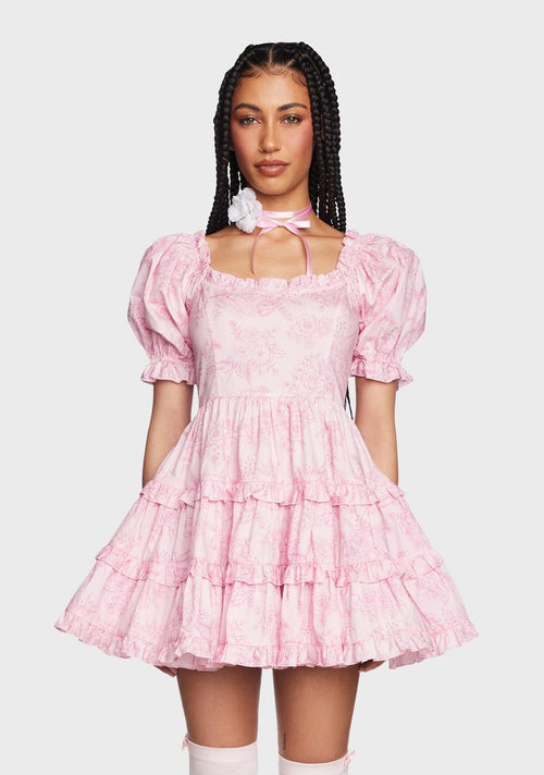 Sugar Thrillz Satin Tulle Corset Top - Pink