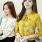 New Lady&#39;s Shirt Six Colors Korean Long Sleeve Floral Blouse Fashion Loose Thin Fresh Round Neck Lace Up Girl&#39;s Top Large Size