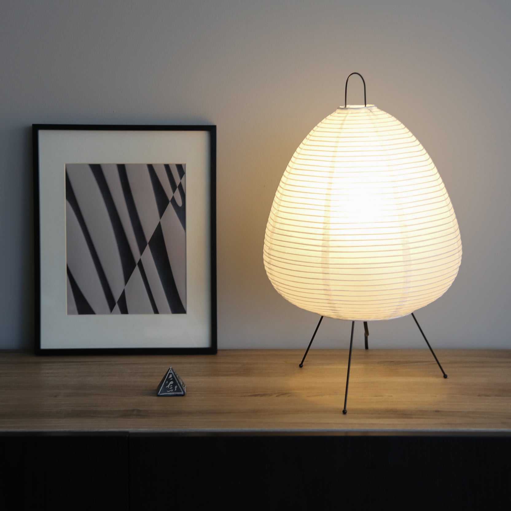 table lamp with paper