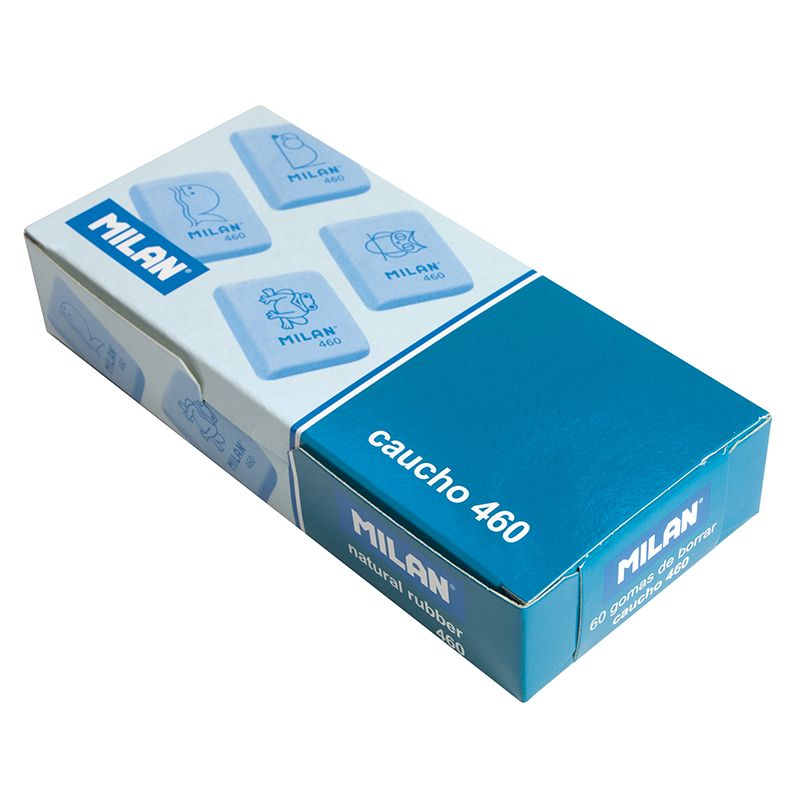 MILAN Box 24 Flexible Soft Synthetic Rubber Eraser (With Carton Sleeve And  Wrapped) Clear