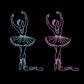 Ballerina Machine Embroidery Design- ballet embroidery design, 2 sizes, With and without color, Dance Bag Embroidery