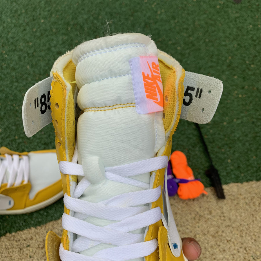 Air Jordan 1 x OW White Yellow AQ0818-149