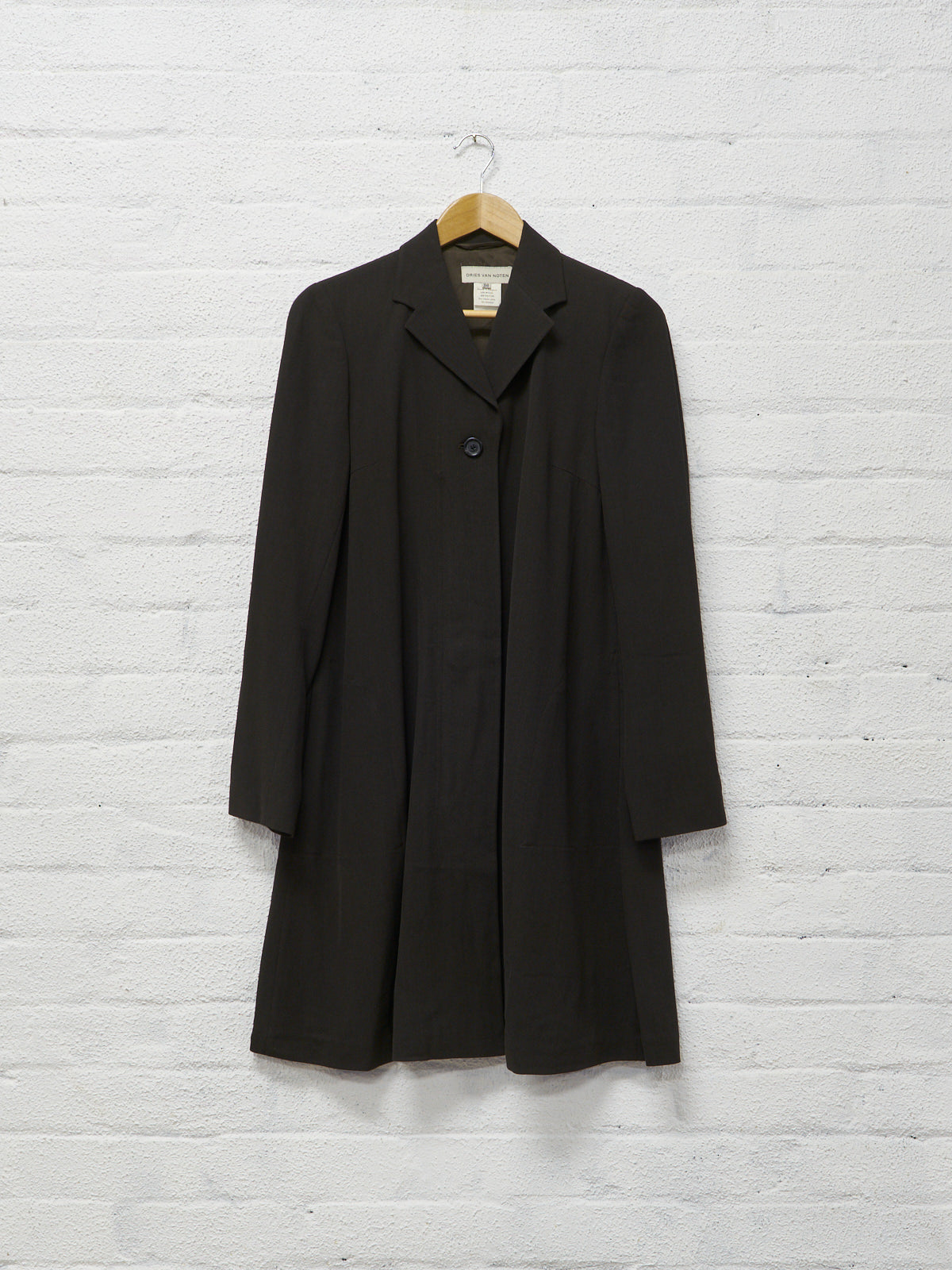 dries van noten black coat