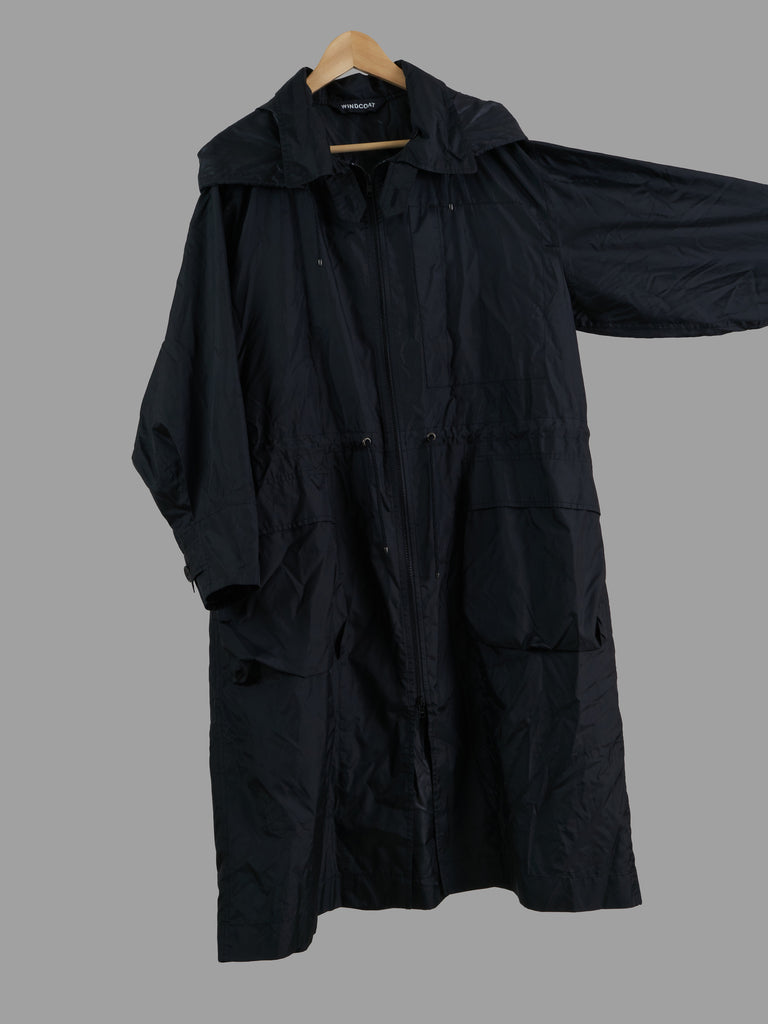 Issey Miyake Windcoat black lightweight polyester packable raincoat ...