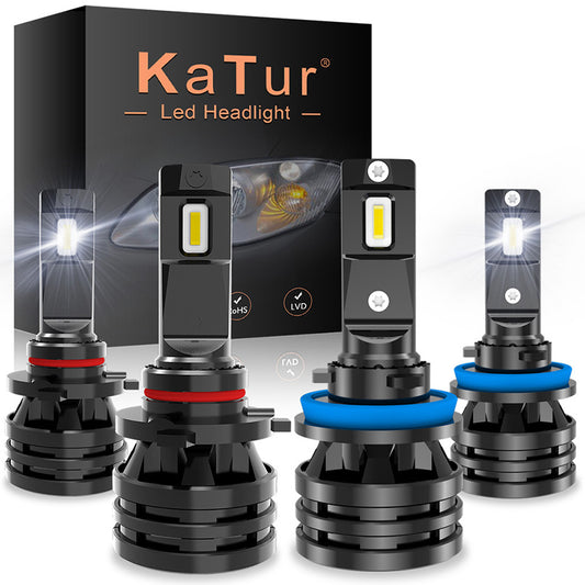 KATUR Bombilla H7 LED Canbus 16000LM 80W, 400% Luminosidad 6000K Blanca  Xenon Bombillas LED H7 de Faros Plug & Play Sin Polaridad 1:1 Tamaño de  Reemplazo de Halógena (2 Piezas H7 LED) 