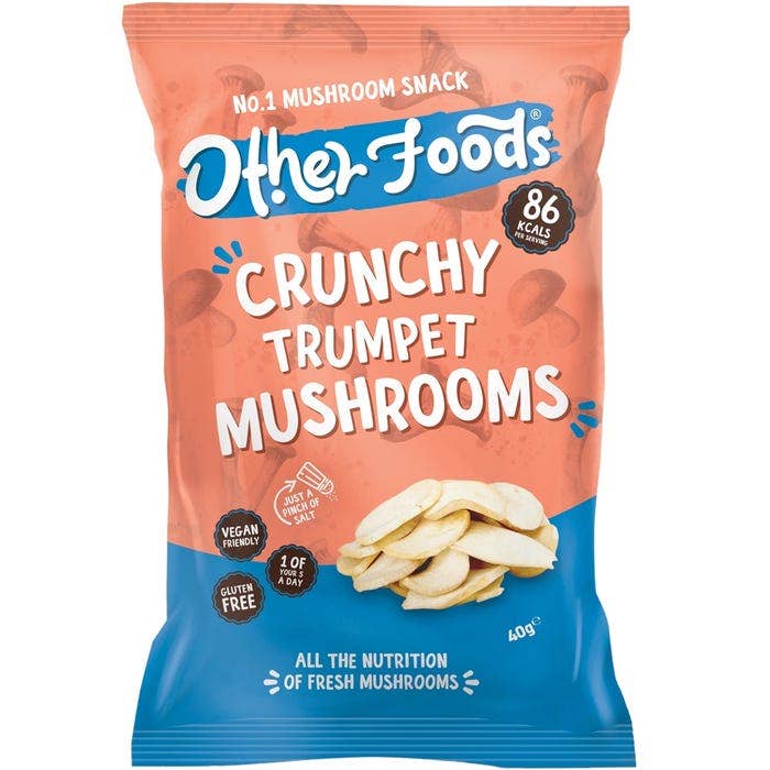 Case of 6 x 40g Crunchy Trumpet Royale Mushrooms Pack from Other foods.