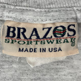 复古 Brazos 运动装衬衫服装标签 1998 年