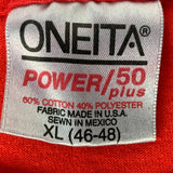 Etiqueta de etiqueta de ropa Vintage Oneita Power 50 Plus 1994